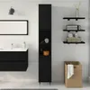 vidaXL Badezimmerschrank Schwarz Eichen-Optik 30 x 30 x 190 Produktbild-Vorschau 3
