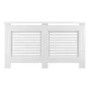 A white radiator cover with a slatted front. Náhľad obrázku produktu