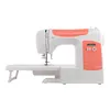 A white and orange sewing machine with an extension table is shown against a white background. Anteprima dell’immagine prodotto
