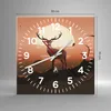 Wanduhr - Quadrat - Glasuhr - Hirsch Geweih Hörner - Produktbild-Vorschau 3