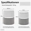 2er-Set Ottomane aus Leinen, 2 gepolsterte Satzhocker mit Produktbild-Vorschau 8