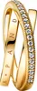 A close-up studio shot of a gold ring with diamonds. Produktbild-Vorschau