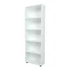 A tall, white, five-shelf bookcase is shown against a white background. Produktbild-Vorschau