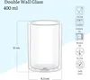 Wilmax Doppelwandiges Thermoglas 400 ml Transparent Produktbild-Vorschau 5
