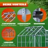 GARDEBRUK® Gewächshaus Aluminium 4,8m² mit Fundament Produktbild-Vorschau 2