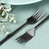 Forchette da dessert in acciaio nero, 4 pezzi. Anteprima dell’immagine prodotto 5