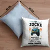 Trendation - Lustige Gamer Deko-Kissen mit Füllung 40x40 Produktbild-Vorschau 4
