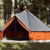 vidaXL Tipi tente familiale 12 personnes Gris et orange Voir les images du produit 2
