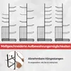 Diagrams showing different configurations of a ball storage rack and its components. Podgląd zdjęcia produktu