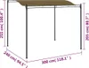 vidaXL altánok 3x2,4 m taupe 180 g/m² Náhľad obrázku produktu 7