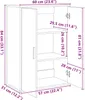 vidaXL Mobile bar con 2 ripiani, effetto legno artigianale, Anteprima dell’immagine prodotto 8