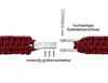 PEAQUE Survival Armband aus Paracord - Rot - verstellbarer Produktbild-Vorschau 3