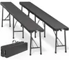 CASARIA® 2er Set Bierbank Klappbar 8 Personen Rattanoptik Produktbild-Vorschau 1