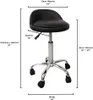 display4top Czarny regulowany hydrauliczny stołek salonowy Podgląd zdjęcia produktu 6