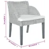 vidaXL Esszimmerstühle mit Kissen 2 Stk. Grau Natur Rattan Produktbild-Vorschau 10