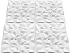 A set of four white 3D decorative ceiling panels with a geometric, faceted design, arranged in a 2x2 grid on a white background. Produktbild-Vorschau