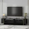 HOMIDEA Angel TV - Meuble TV bas avec 2 portes, design Voir les images du produit 2