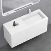 doporro Meuble sous Vasque Blanc Mat et Lavabo de Salle de Voir les images du produit 4