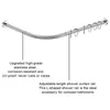 Duschvorhangstange L-Form ausziehbar halbrund 90-130 cm für Produktbild-Vorschau 14