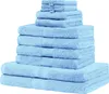 Handtuch-Set 10tlg. 500gsm Hell blau SET 5 (10er Mix) Produktbild-Vorschau 2