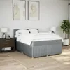 Boxspringbett mit Matratze Hellgrau 160x200 cm Stoff Produktbild-Vorschau 4