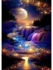 Diamantmosaik, Mond, goldene Landschaft, 30x40 cm, kreative Produktbild-Vorschau 10