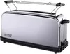 A shiny silver toaster with a black base is shown on a white background. Náhled obrázku produktu