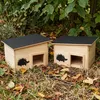 2er-Set Premium Igelhaus Bausatz aus Holz mit sicherem Produktbild-Vorschau 1