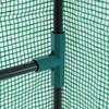 A close-up view of a greenhouse frame joint covered by green netting. Produktbild-Vorschau