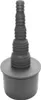 A gray plastic hose adapter with a stepped nipple on a flat base. Podgląd zdjęcia produktu