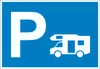 Wohnmobil Parkplatz Schild waagerecht A1 (594x841mm) Produktbild-Vorschau 1