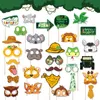 60PCS Animal Photo Booth Props Kit Paper Fun Jungle Party Náhled obrázku produktu 5