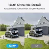 A split image showing two views of a house with a car in the driveway, highlighting camera resolution. Produktbild-Vorschau
