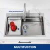 Cecipa Edelstahlspüle 70x45 cm Küchenspüle mit Stufe & Produktbild-Vorschau 14