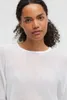 SENSES THE LABEL Damen Kurzarm-Pullover Weiß Mesh Loose Produktbild-Vorschau 3