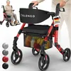 ELONEO 2in1 Rollstuhl Rollator faltbar und leicht mit Sitz, Produktbild-Vorschau 1