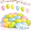 72 Ostereier zum Aufhängen Osterdeko Eier Kunststoff Produktbild-Vorschau 1