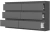 Komoda 140 cm 6 zásuvek skříňka FRAMIRE R-140 antracit Náhled obrázku produktu 7
