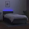 vidaXL Boxspringbett mit Matratze & LED Dunkelgrau 90x200 Produktbild-Vorschau 4