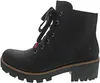 A black lace-up boot with a thick sole, shown from the side against a white background. Produktbild-Vorschau
