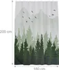 Tenda da doccia Relaxdays "Foresta di abeti", 180x200 cm, Anteprima dell’immagine prodotto 4