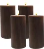 Bougies LED Relaxdays, lot de 4, H x P : 18 x 7,5 cm, Voir les images du produit 1