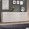 Elenia - Dressoir, 225x38x79h cm Wit Glanzend, 2 Laden,  Productafbeelding-voorbeeld 1