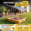 '- Sandkasten mit Dach (UV80+) & Matschküche 140x140 cm - Produktbild-Vorschau 3