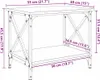 vidaXL Stolik pomocniczy, czarny, imitacja dębu, 55 x 38 x Podgląd zdjęcia produktu 7