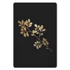 MuchoWow® Mauspad Mousepad Blätter - Zweig - Gold 18x27 cm Produktbild-Vorschau 1