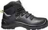 A black work boot is shown against a white background. Produktbild-Vorschau