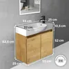 Alpenberger Waschbecken mit Unterschrank 55 cm | Gäste WC Produktbild-Vorschau 6