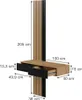 A diagram showing the dimensions of a vanity table. Produktbild-Vorschau