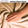 Fleece Kuscheldecke 220x240 cm Flauschiges Polyester Beige Produktbild-Vorschau 3